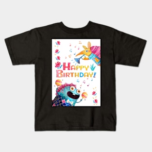 Mexican creatures Birthday card Kids T-Shirt